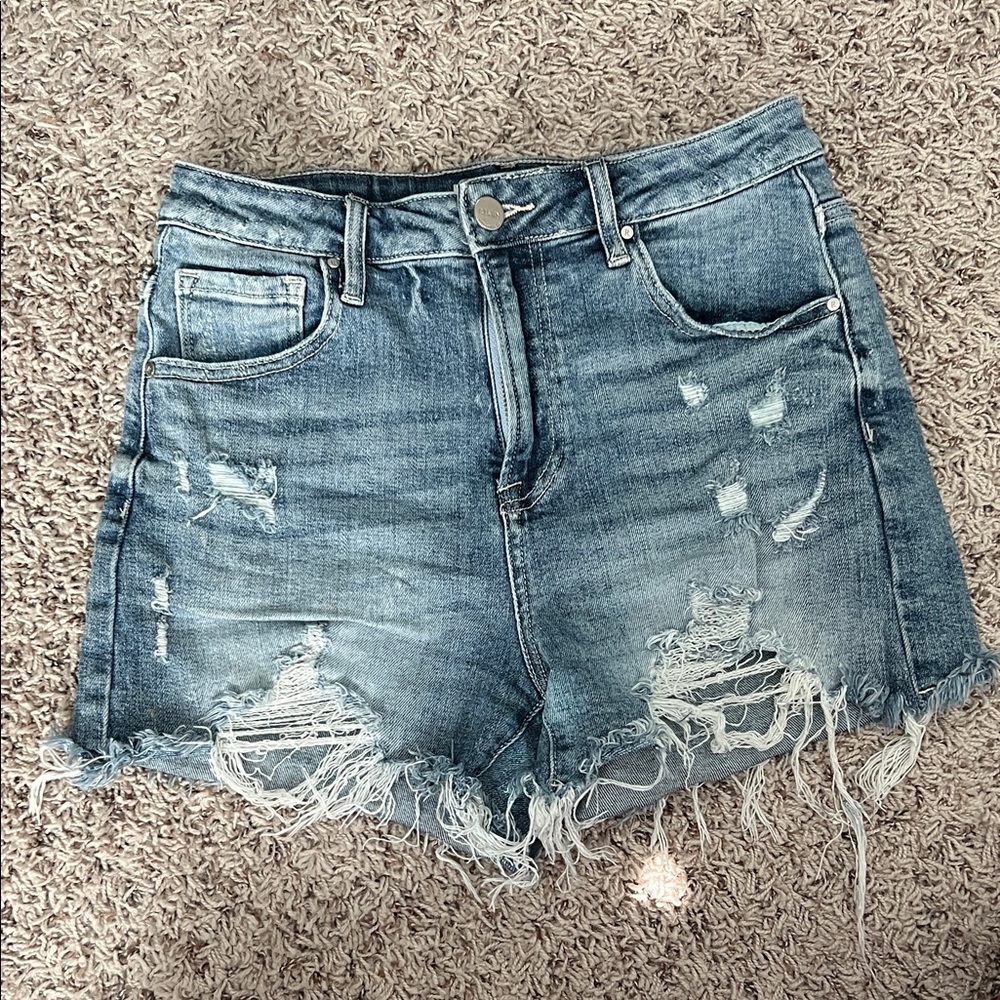Distressed Denim Women Shorts